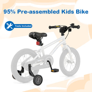 16-Inch Kids Bike Bicycle for Boys Girls 4-7 Adjustable with High Carbon Steel Frame