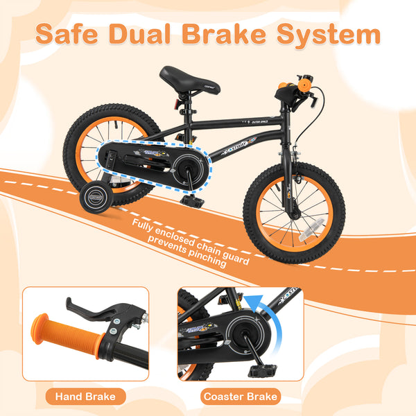 16-Inch Kids Bike Sport Bicycle for 4-7 Years Old with Adjustable Seat and Reflectors