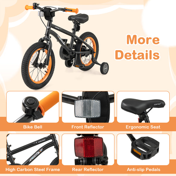 16-Inch Kids Bike Sport Bicycle for 4-7 Years Old with Adjustable Seat and Reflectors
