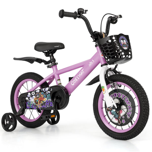 16-inch kids bike for ages 4-8, featuring adjustable handlebar and saddle, perfect for outdoor fun.
