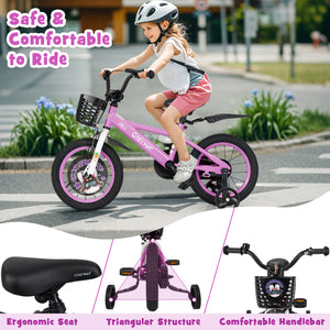 16-inch kids bike for ages 4-8, featuring adjustable handlebar and saddle, perfect for outdoor fun and exercise.