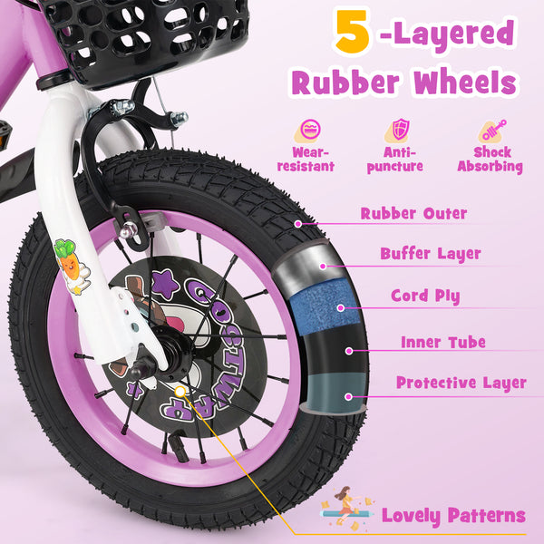 16-inch kids bike for ages 4-8 with adjustable handlebar and saddle, perfect for outdoor fun and adventure.