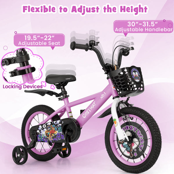16-inch kids bike for ages 4-8, featuring adjustable handlebars and saddle, perfect for outdoor fun and exercise.
