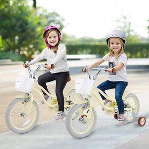 14-inch adjustable kids bike with training wheels for ages 3-8, viewed from angle 2, perfect for outdoor fun.