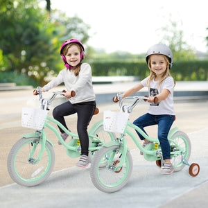 14-inch kids bike with adjustable seat and bell, perfect for children aged 3-8 years, shown from angle 2.