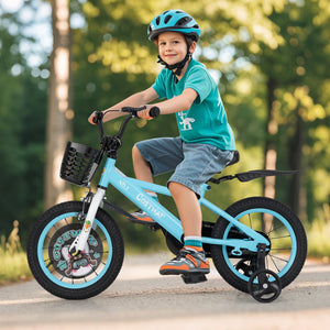 16 Inch Kids Bike with Adjustable Handlebar and Saddle for 4-8 Years Old