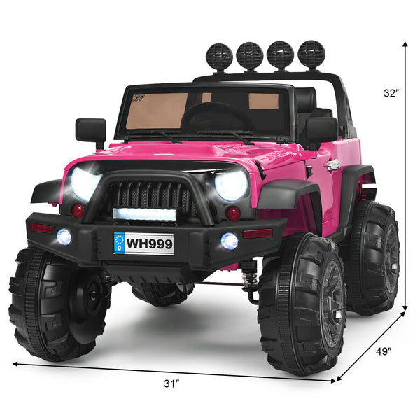 12V Kids Ride On Truck with Remote Control and Double Magnetic Door, perfect for outdoor play and adventure.