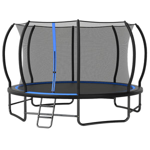 Outdoor Recreational Trampoline with 4 Stabilizer Bars for Backyard