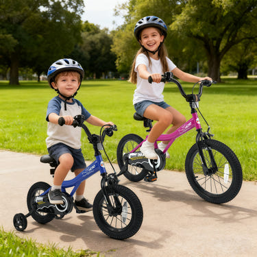 14-Inch Kids Bike with Removable Training Wheels Pink