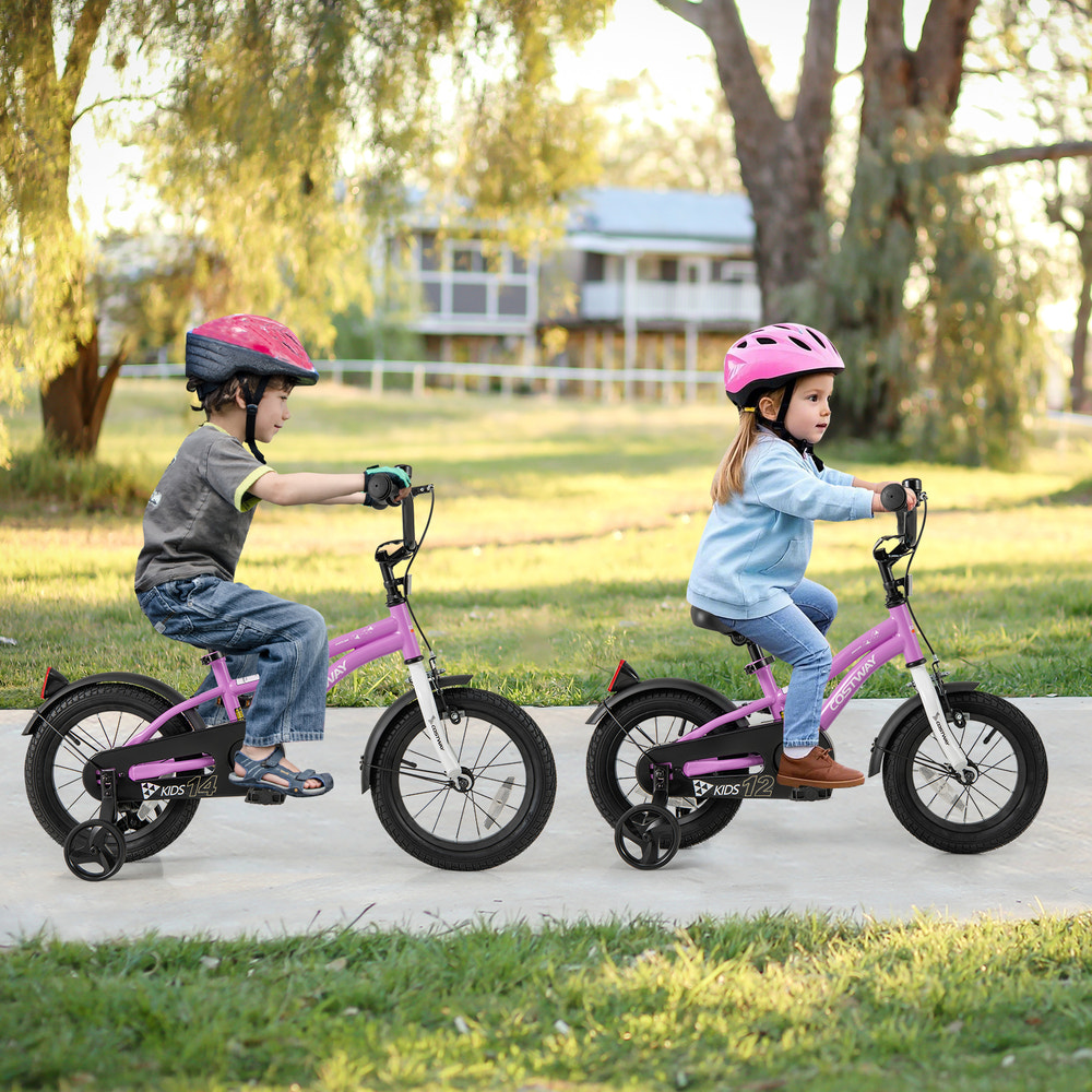 Kids Bike 14-Inch Children Training Bicycle with 2 Brake for 3