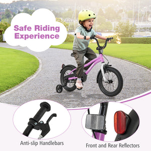 Kids Bike 14-Inch Children Training Bicycle with 2 Brake for 3
