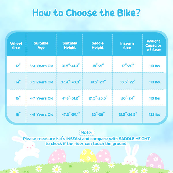 Girls Bike with Front Bag and Streamers for 3-8 Years Blue