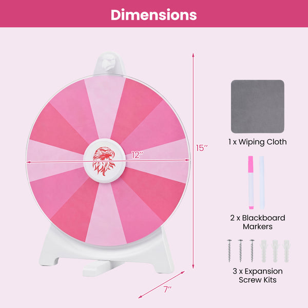 14 Slots Spin Wheel with Blackboard Marker