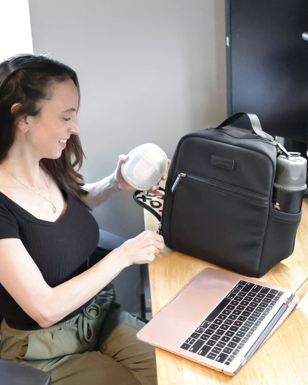Sarah Wells Fifi Mini Breast Pump Bag – 13" Neoprene Backpack for Wearable Pumps – Insulated, Lightweight, Washable