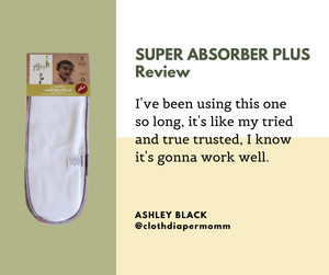 Super Absorbers Plus Cloth Diaper Inserts