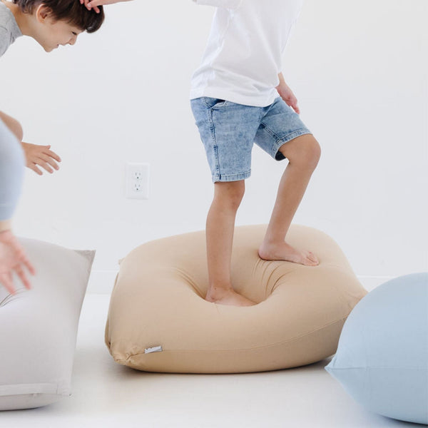 Baby Sandcastle Bean Bag in playful design, perfect for cozy seating and imaginative play. Angle 3 view.
