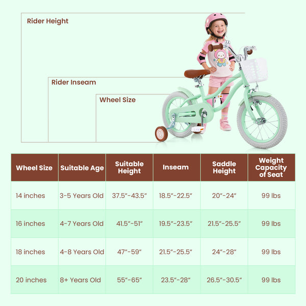 14-inch kids bike with adjustable seat and bell, perfect for children aged 3-8 years, shown from angle 4.