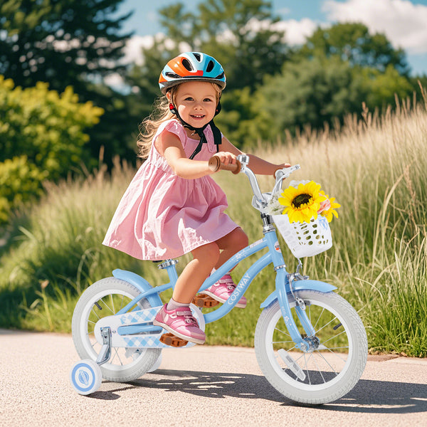 12-inch kids bike with adjustable handlebar and seat, perfect for 3-year-olds, shown at angle 9.