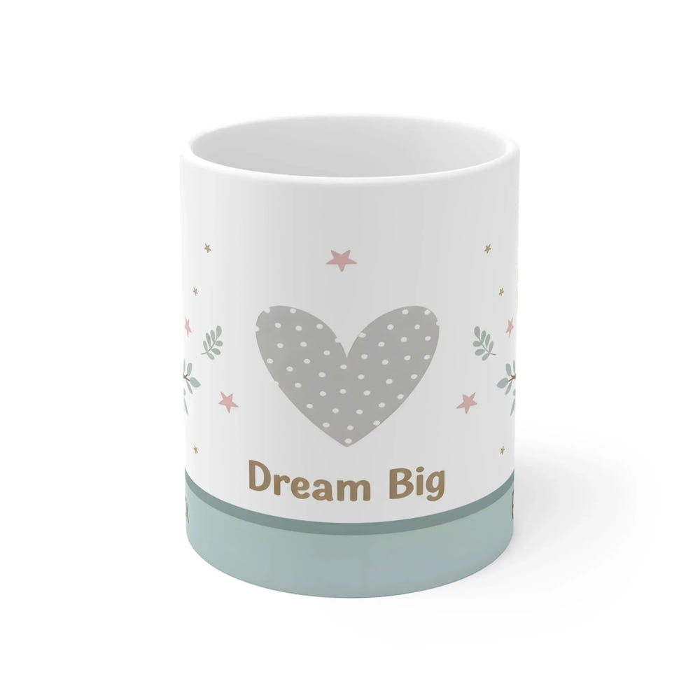 Dream Big Owl Mug — Personalized 11oz Cute Nursery Coffee Cup