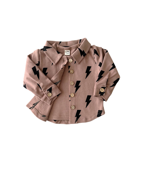 Shacket | Mocha Bolts - MOOGCO Baby