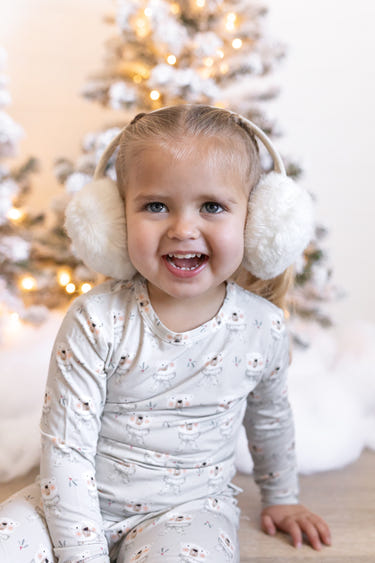 Polar Bear 2pc Bamboo Pajamas for babies - soft, cozy sleepsuits for a comfortable night's sleep.