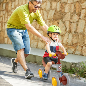 Baby Balance Bike No Pedal 4-Wheel Bicycle - Lightweight