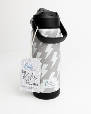 Kyler Tumbler - Bolts: Stylish food storage for babies, perfect for on-the-go meals and snacks. Angle 2 view.