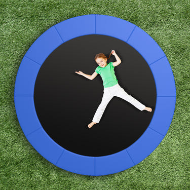 15 Feet Blue Trampoline Pad Replacement Safety Pad with Fixing Straps for enhanced safety in toys and hobbies.