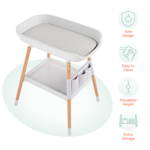 Deluxe Diaper Changing Table (Changing Pad Included) - MOOGCO Baby