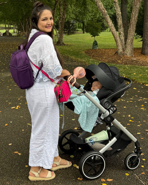 Sarah Wells Fifi Mini Breast Pump Bag – 13" Neoprene Backpack for Wearable Pumps – Insulated, Lightweight, Washable