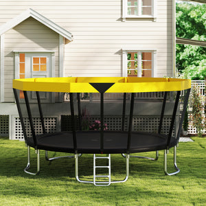 15 FT Outdoor Trampoline ASTM Compliant Recreational Trampoline with Non-Slip Ladder