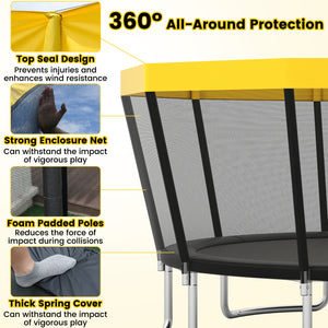 15 FT Outdoor Trampoline ASTM Compliant Recreational Trampoline with Non-Slip Ladder