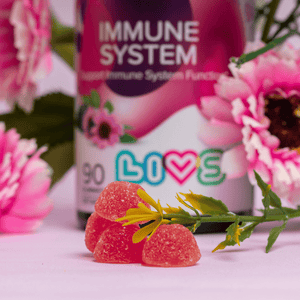 Raspberry baby immune system booster supplement, angle 7 view, vibrant packaging, perfect for little ones' health.