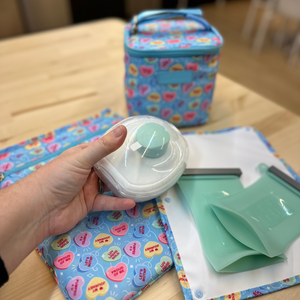 Sarah Wells Pumparoo Wet/Dry Bag – Compact Pump Parts Organizer with Waterproof Compartment & Staging Mat – Machine Washable