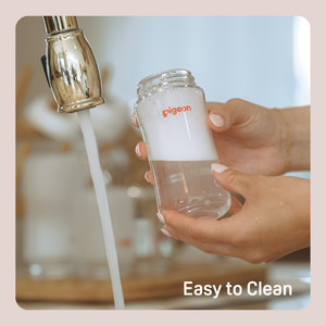 Glass Wide Neck Baby Bottle, 2Packs, 8.1 Oz(240 ml) for 3+ months