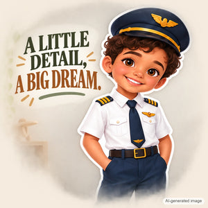 Personalized Pilot Wall Decal from Photo, Dream Job Sticker, image 12