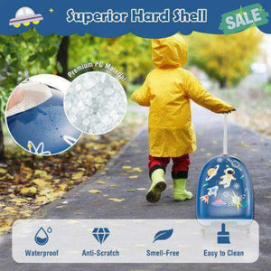 16 Inch Kids Carry-On Luggage Hard Shell Suitcase with Wheels-Blue Blue Kids Luggage