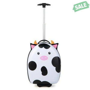 16 Inch Kids Rolling Luggage with 2 Flashing Wheels and Telescoping Handle-Pink Pink Kids Luggage