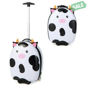 16 Inch Kids Rolling Luggage with 2 Flashing Wheels and Telescoping Handle-Pink Pink Kids Luggage