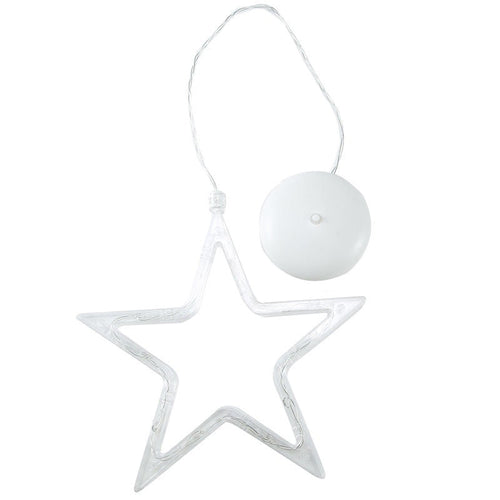 Christmas LED suction cup chandelier lights featuring Santa, elk, and snowman for festive window decor. Battery powered.