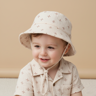 Organic Bucket Sun Hat - Cross