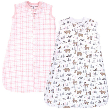 Hudson Baby Premium Quilted Sleeveless Sleeping Bag & Wearable Blanket 2 Pack