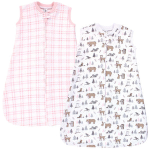 Hudson Baby Premium Quilted Sleeveless Sleeping Bag & Wearable Blanket 2 Pack