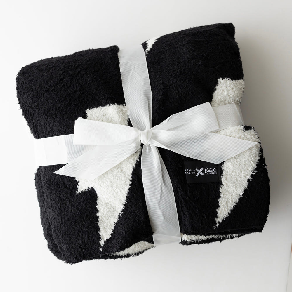 RRCO x C&F Bolt Blanket for babies, featuring a stylish design, perfect for warmth and comfort.