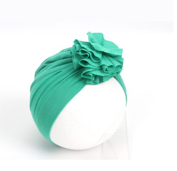 Kids Flower Hat Newborn Baby Lndian Turban Cap Girl Headwear