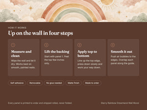 Watercolor Starry Rainbow Dreamland Wall Mural, image 8