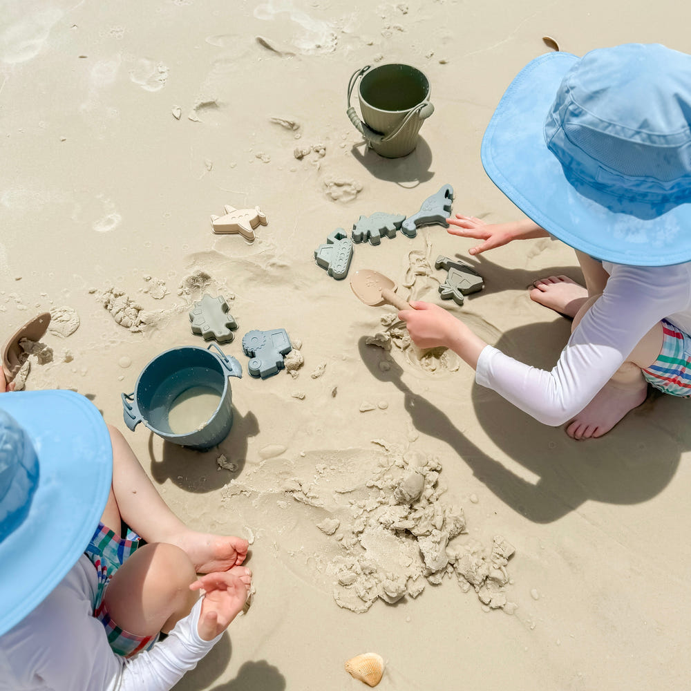 Brayden Silicone Sand Mold Set for creative beach play, featuring colorful molds for fun sandcastle building.