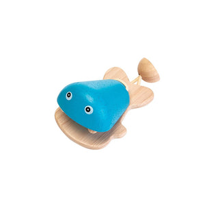 Colorful fish castanet for babies, perfect for creative play and sensory development. Angle 7 view.