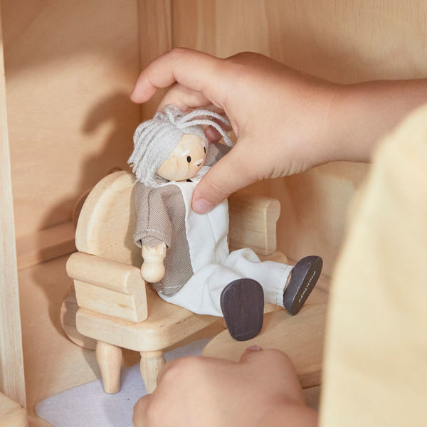 Grandfather Dollhouse Figure - Fair Skin Tone