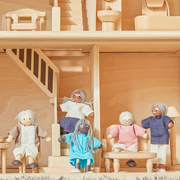 Grandmother Dollhouse Figure - Fair Skin Tone